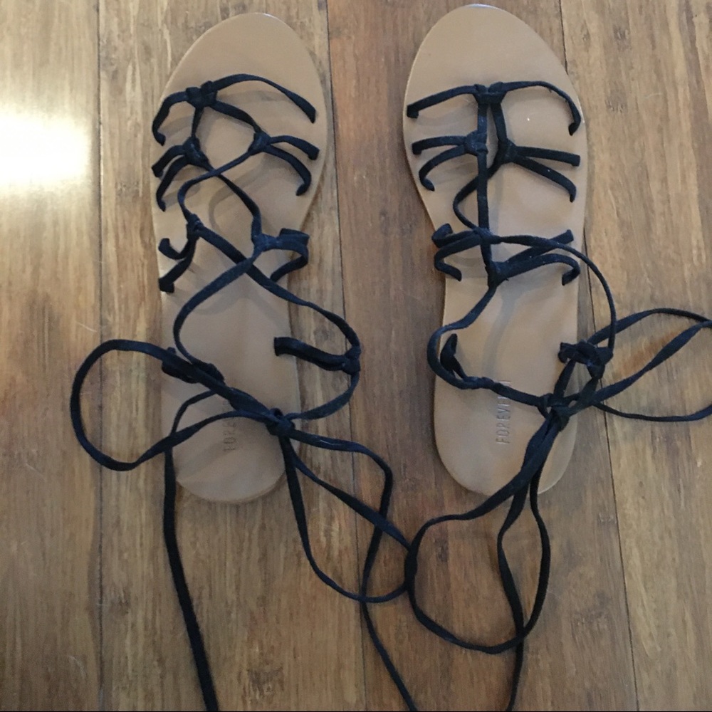 Forever 21 > lace up flat sandals
